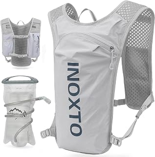 INOXTO Lightweight Running Hydration Vest Backpack with 1.5L Insulated Bladder - Hiking Trail Running Cycling Marathon Pack for Men Women