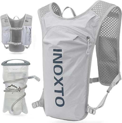 INOXTO Running Hydration Vest Backpack,Lightweight Insulated Pack with 1.5L Water Bladder Bag Daypack for Hiking Trail Run...