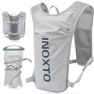 INOXTO Running Hydration Vest Backpack Lightweight Insulated Pack with 1 5L Water Bladder Bag Daypack for Hiking Trail