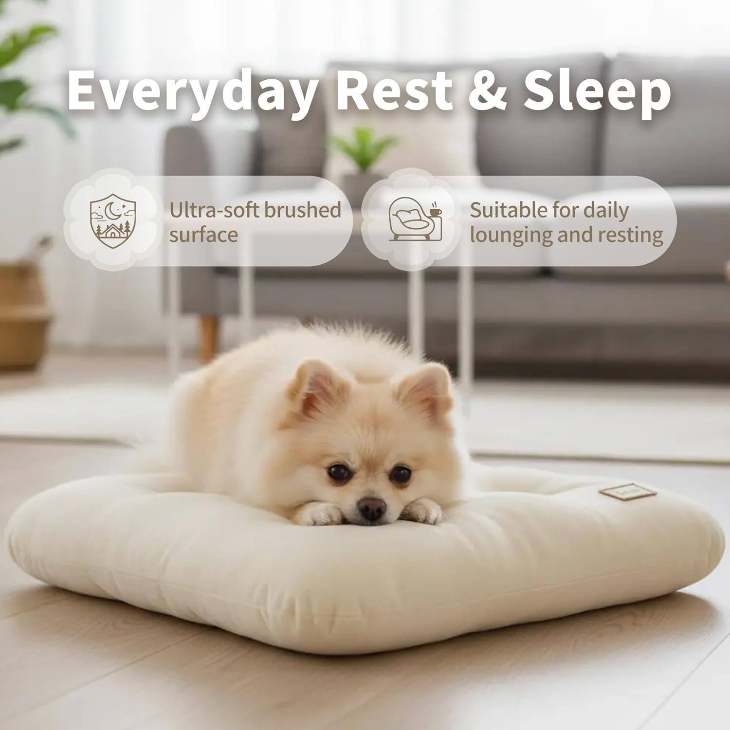 Unimaglif Small Puppy Dogs & Cats Pillow Bed Mat - Machine Washable Crate Pad, Ultra Soft Plush Pet Cushion