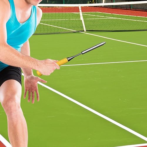 Miniatura 4 de UGPLM Badminton Racket Swing Trainer, Badminton Trainer, Training Equipment, Portable, Badminton Power Enhance Grip for Impact Beginners Swing,