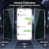 Vista 2 de Zeking [2+2] Paquete para Moto G Stylus (2022) Protector de pantalla de vidrio templado de privacidad + protector de lente de cámara, [sin burbujas]