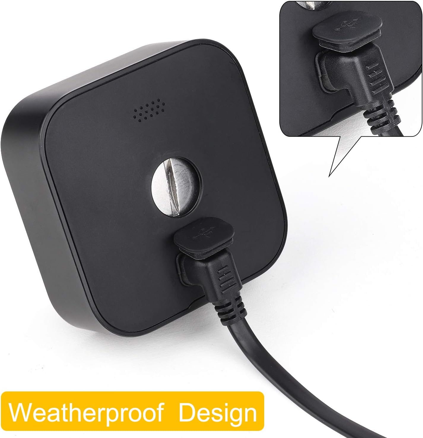 iTODOS 3 Pack 25ft/7.5m Outdoor Power Cord for Blink Outdoor (3rd Gen) XT3,Blink 4(4th Gen)/XT/XT2 Camera with Adapter,Weatherproof Power Cable,Charging Cable Charger for Blink Camera