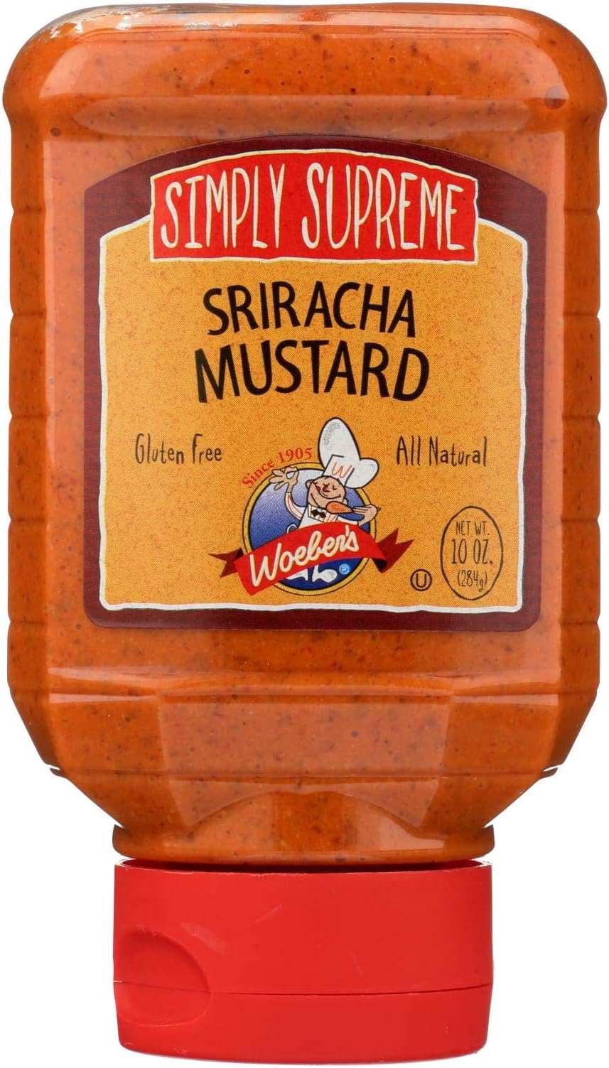 Woeber's Simply Supreme Sriracha Mustard (Pack of 6)