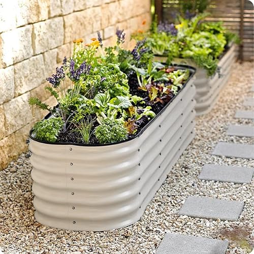 Miniatura 7 de Olle Camas de jardín elevadas 12 en 1 de 17 pulgadas para exteriores, camas de jardín al aire libre para verduras, camas elevadas para jardinería,