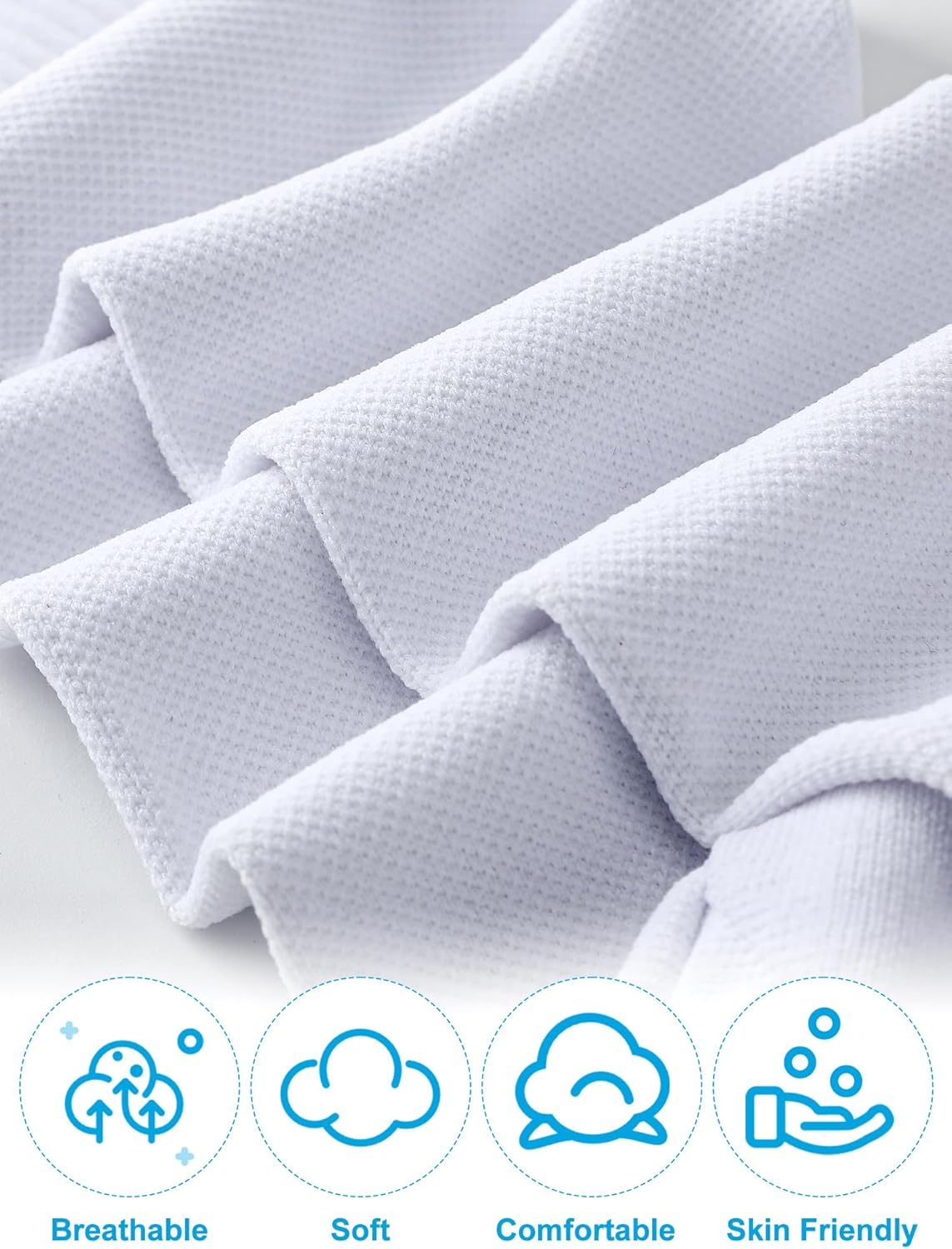 Chuarry 6 Pairs Compression Striped Crew Socks for Women 15-20 Mmhg Lightweight Cotton Compression Socks with Colorful Stripes Mid Calf White Athletic Socks for Sports Running Cycling - Image 5