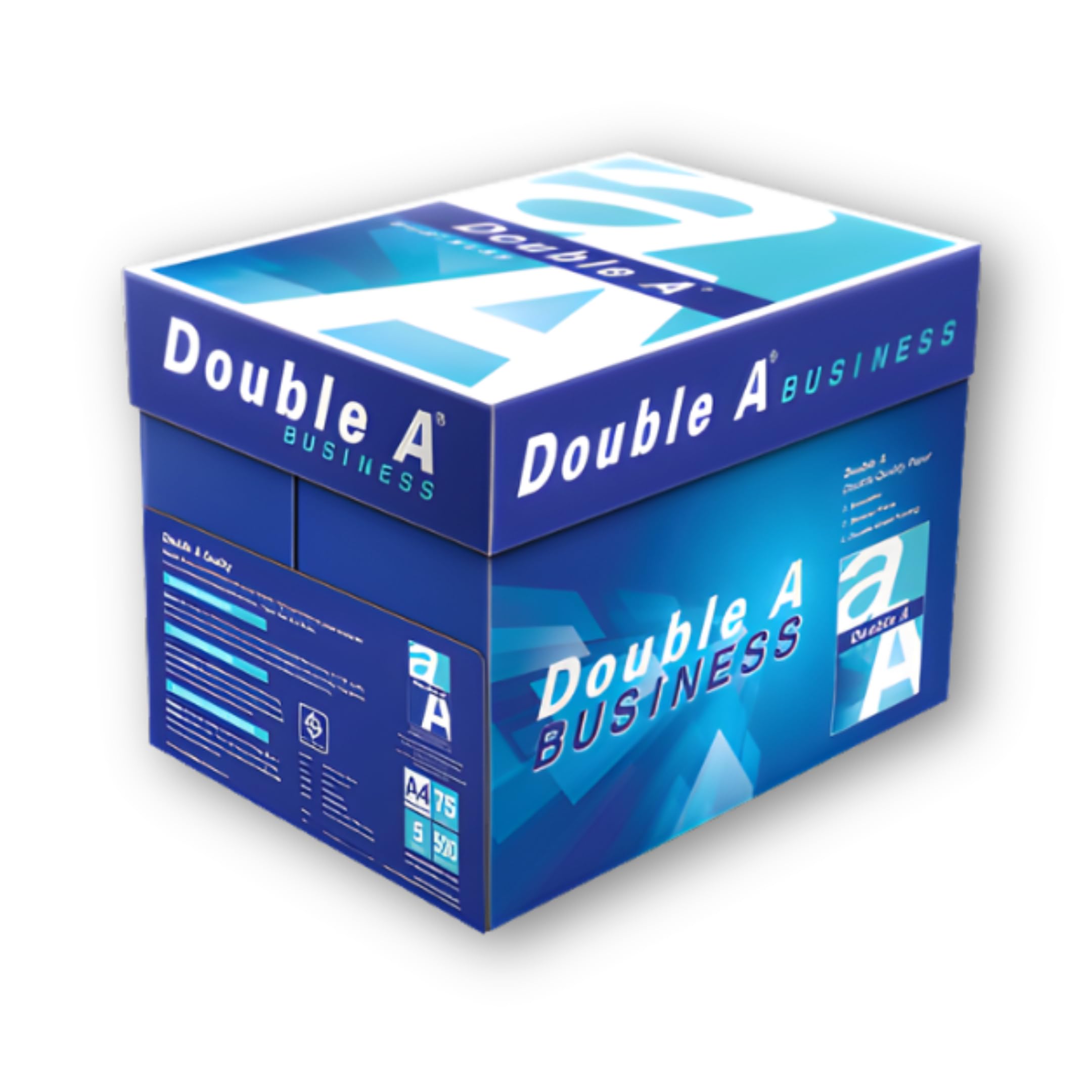 Double A Business A4 75gsm Multipurpose Printer Copier Paper – 2500 Sheets (5 x 500), Printing Paper for Laser, Inkjet, Copy & Fax, Printer Paper A4 White, Printer Paper for Home & Office