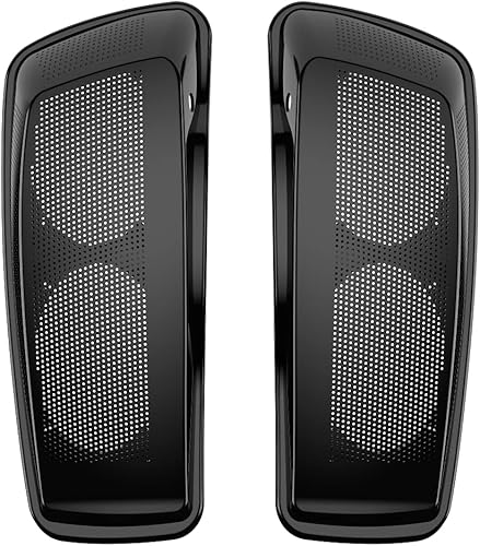 Moto Onfire Tapas de altavoz de alforja color negro vívido para Harley Touring 2014+ - Dual 6x9 pulgadas