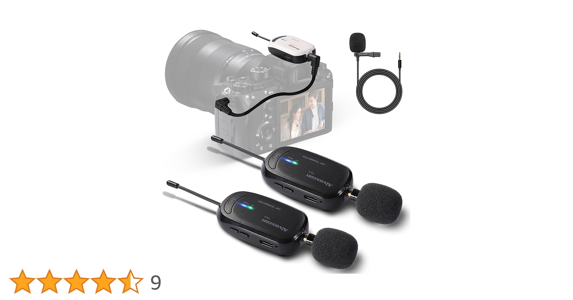 Amazon.co.jp: Alvoxcon スマホ・カメラ対応 ワイヤレス収音セット 外