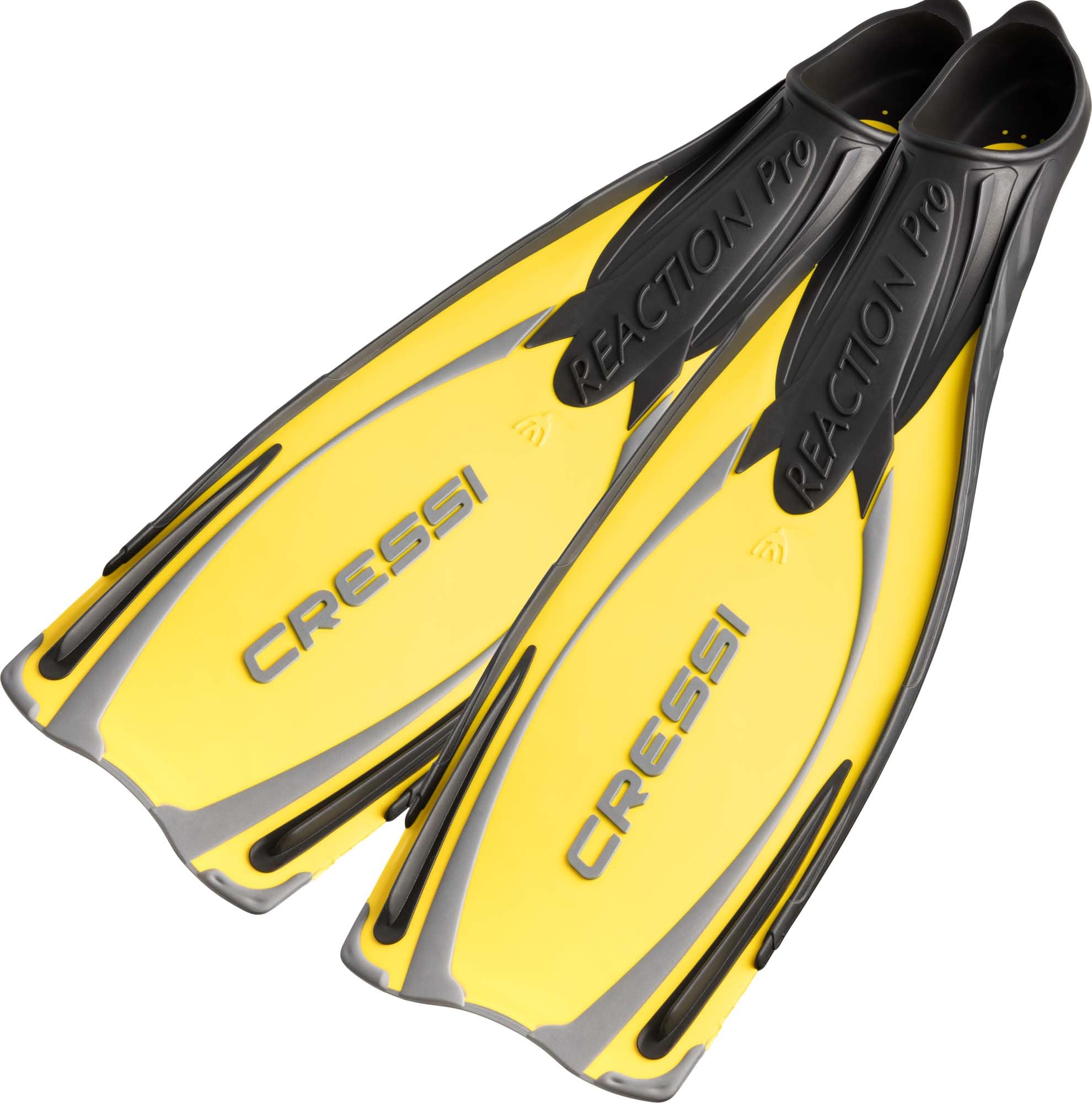 CRESSI Reaction Pro Pinne Snorkeling Sub Apnea Flipper Full Foot Pala Lunga Nuoto Mare Immersioni Pesca Subacquea Silicone Comfort Grip Suola Antiscivolo