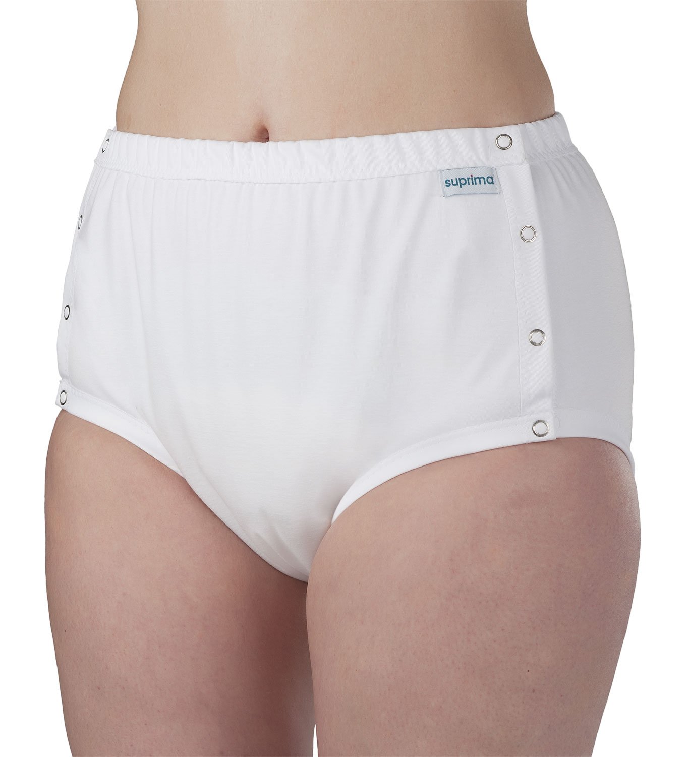 Suprima 1288 001 majtki z poliuretanu, kolor biały, do średnich i ciężkich nietrzymania moczu (Unisex L)