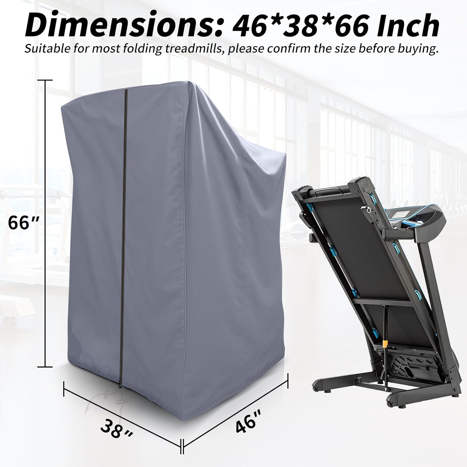 XYZCTEM Treadmill Cover - Dustproof Waterproof Folding Treadmill Cover for Indoor Outdoor Use