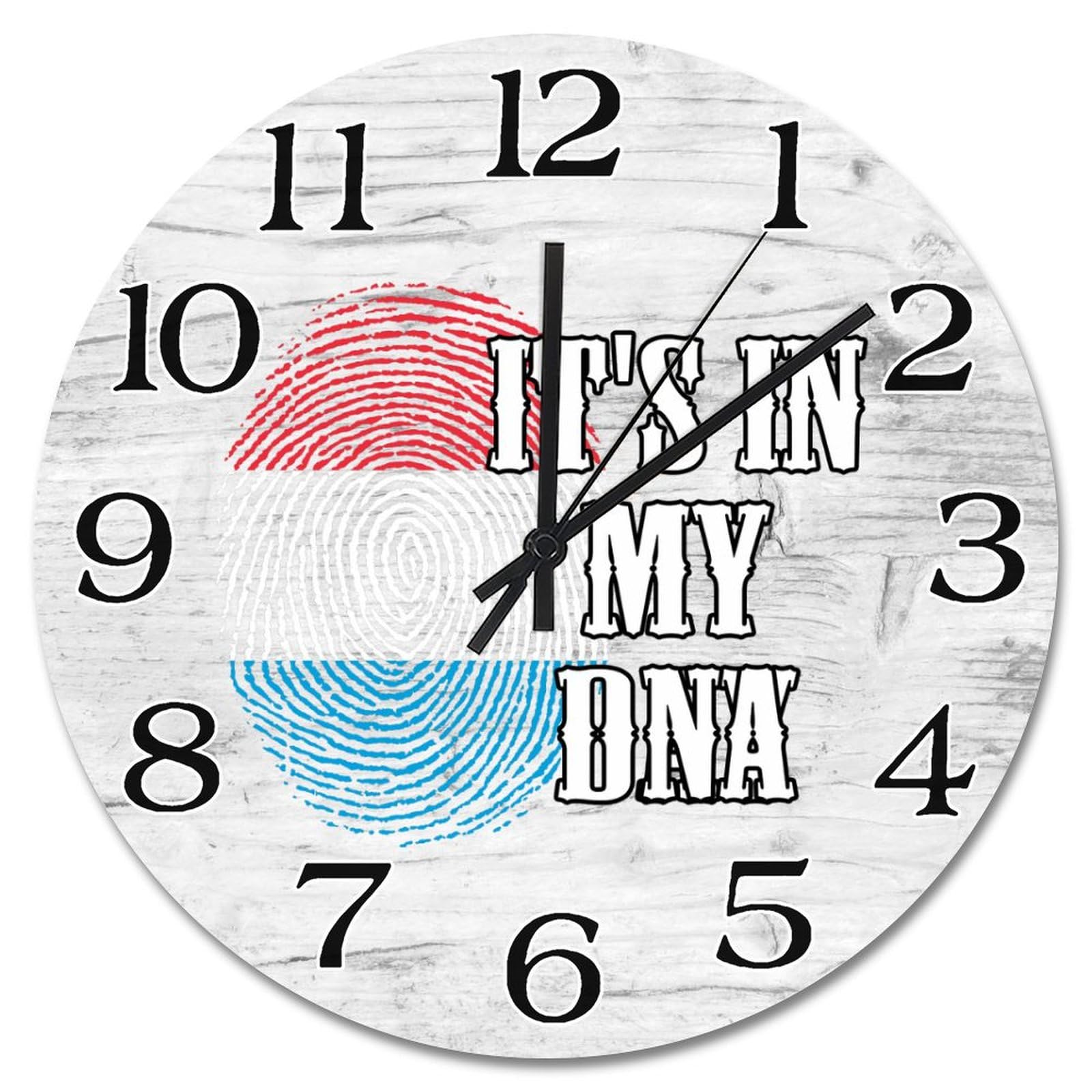 Horloge en bois Luxembourg DNA, déco salon style vintage chic