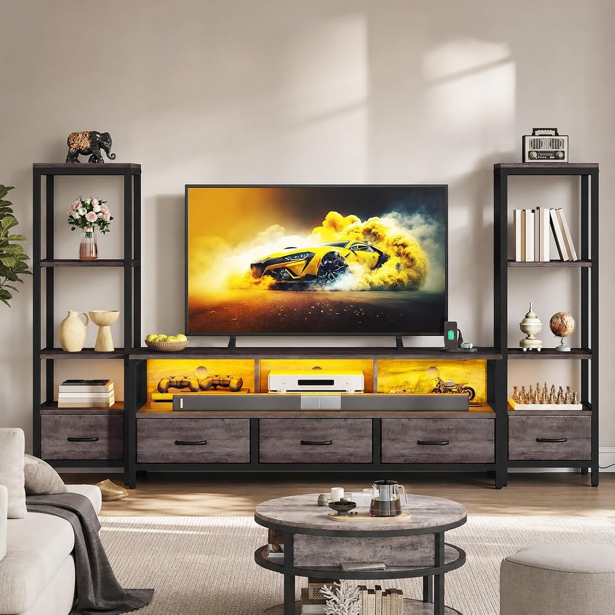 DWVO Industrial LED TV Stand