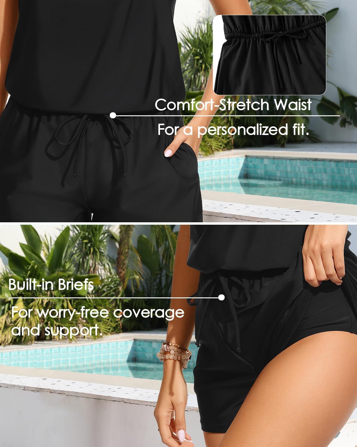 Tempt Me Women One Piece Romper Swimsuit - Ruffle Sleeve Modest Jumpsuit Bathing Suit with Shorts 2026 Swimwear - Image 4
