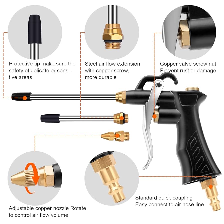 Industrial Air Blow Gun With Brass Adjustable Air India