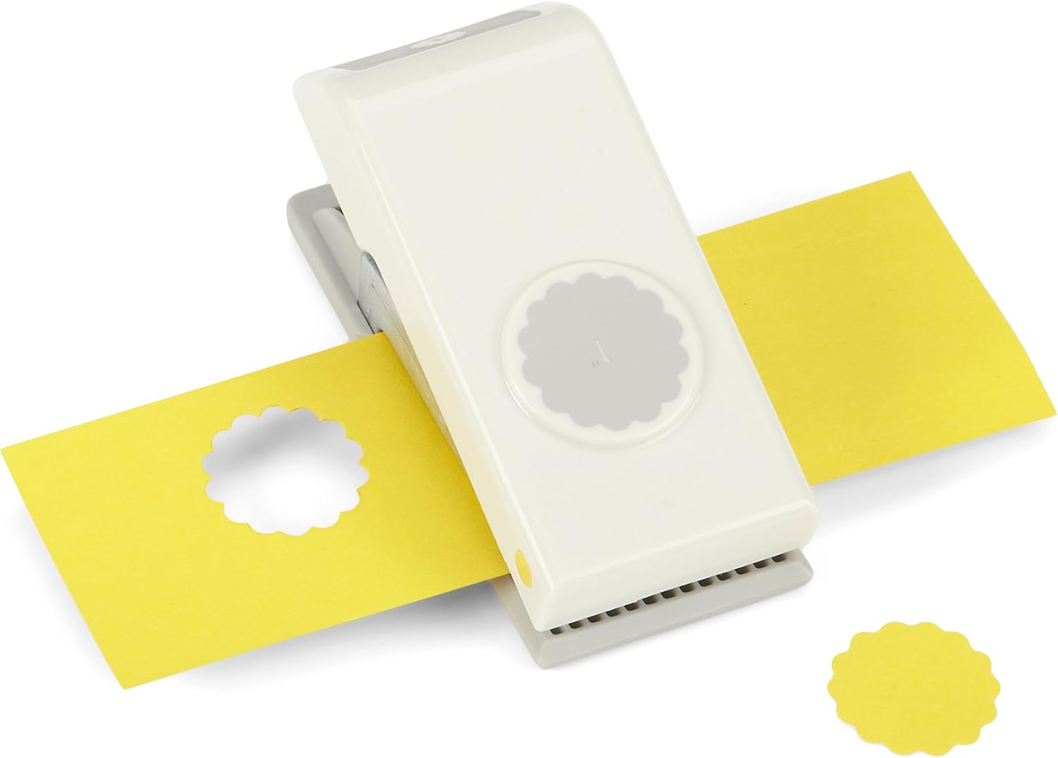 EK Tools Circle Punch, 1-Inch Scalloped Edge, New Package, White