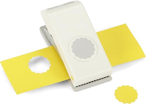 Miniatura 4 de EK Tools Punzón circular, borde festoneado de 1 pulgada, paquete nuevo, blanco