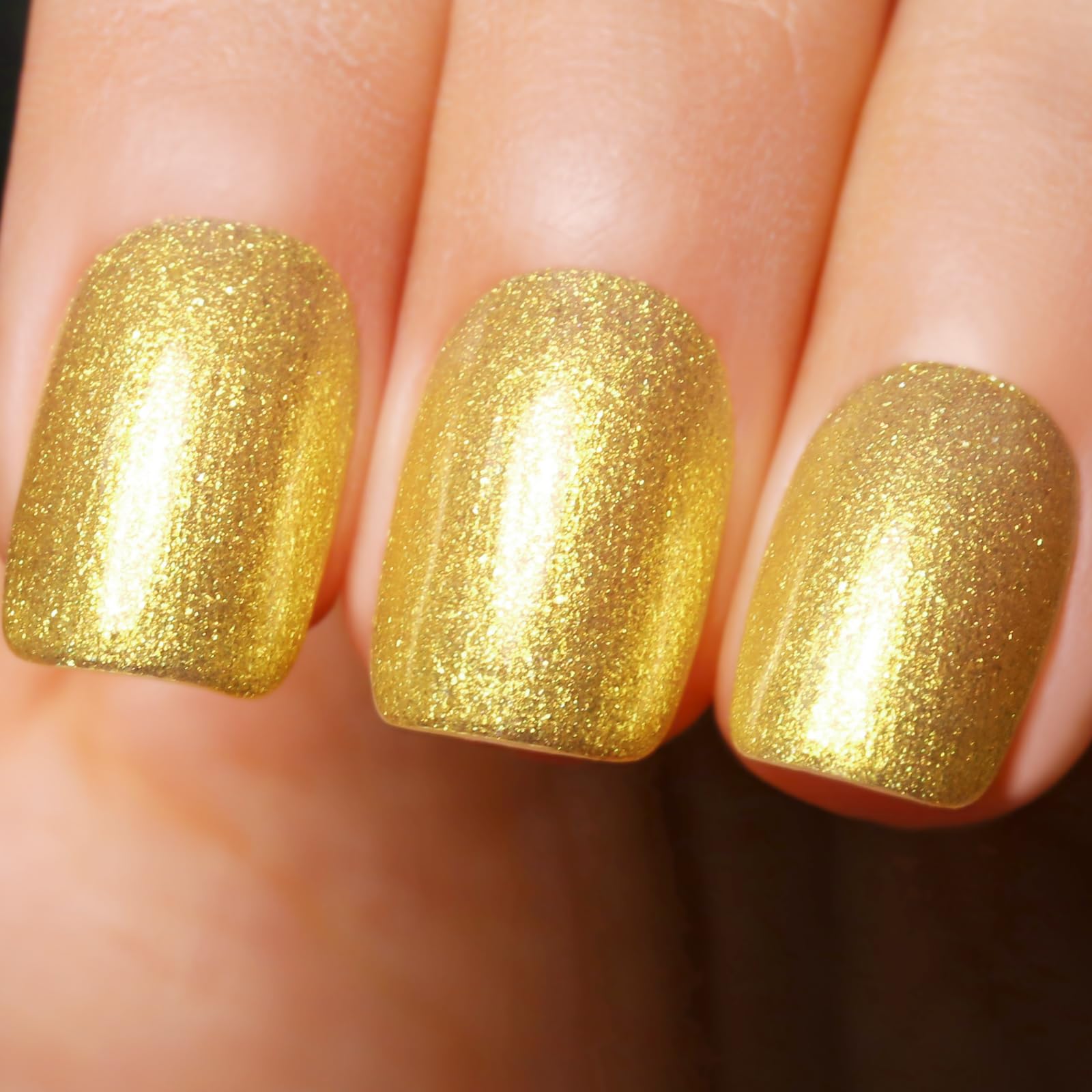 Imtiti Glitter Gel Nail Polish, 1 Pcs 0.5 fl oz Shimmer Gold Yellow gel nail polish Color Soak Off Gel Polish Nail Art Manicure Salon DIY Nail Lamp Gel Nail Design Christmas Decoration