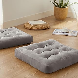 14 Cute Dorm Room Ideas That Feel Fun and Personal 23 Meditation Floor Pillow Set of 2, Square Large Pillows Seating for Adult...