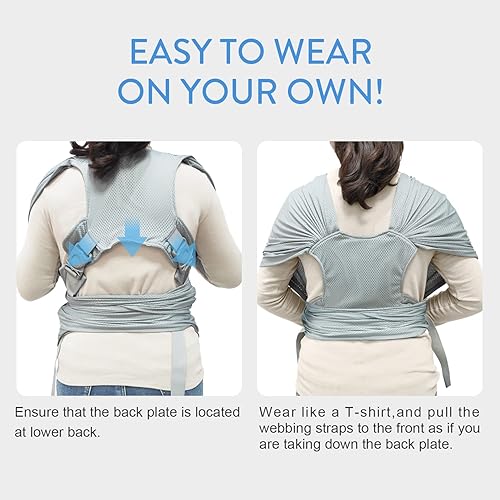 Miniatura 3 de Portabebés, portabebés ajustable para recién nacidos a niños pequeños, elástico original, bueno para bebés recién nacidos y niños (gris)