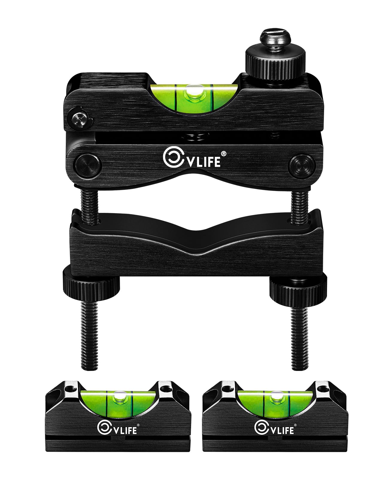 CVLIFEScope Level Scope Leveling Kit with Heavy Duty Construction, Scope Leveling Tool with 2 Magnetic Universal Level Bubbles, Black