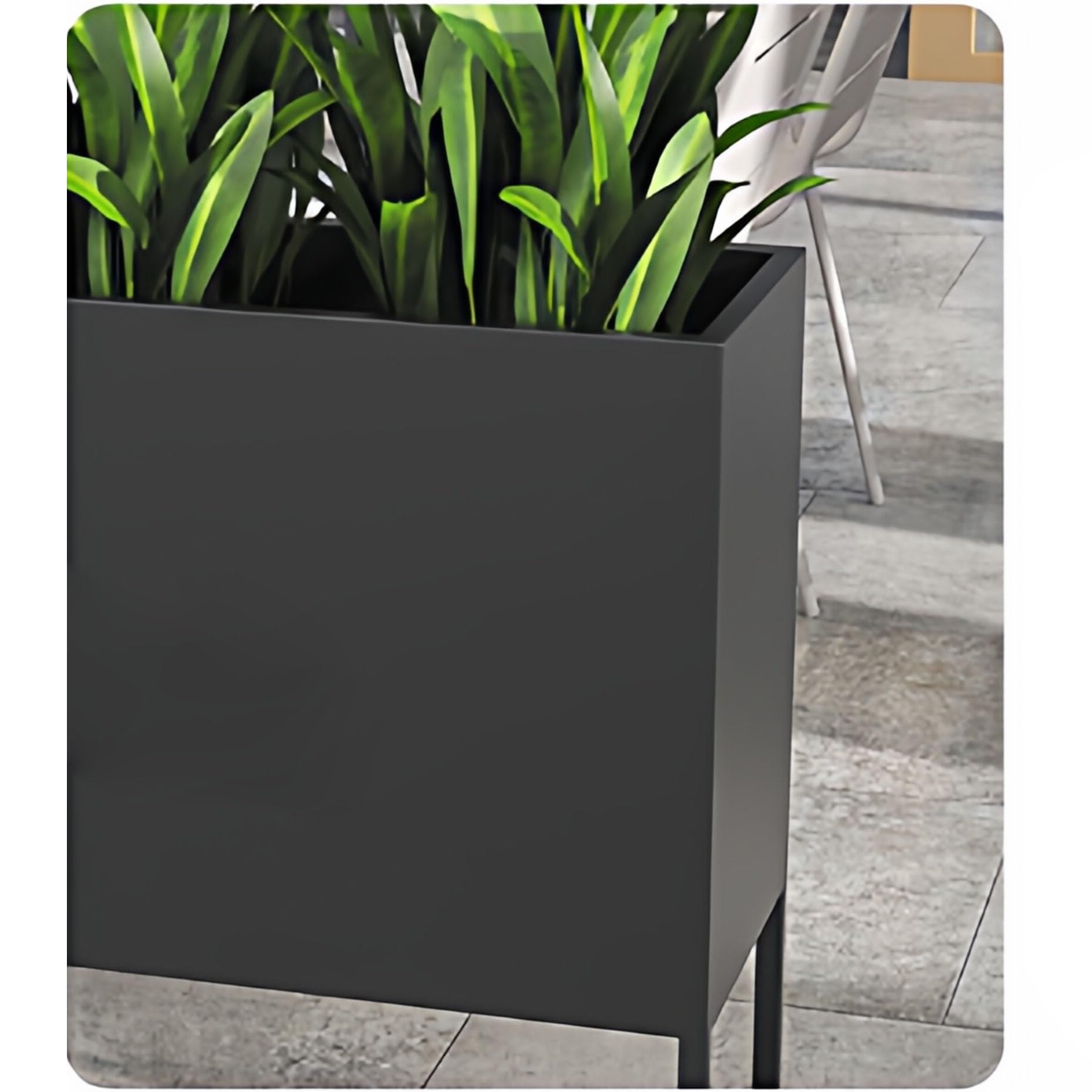 Al Aire Libre Macetero con Valla divisoria, Recipiente for Plantar al Aire Libre Caja de Flores(Medio)