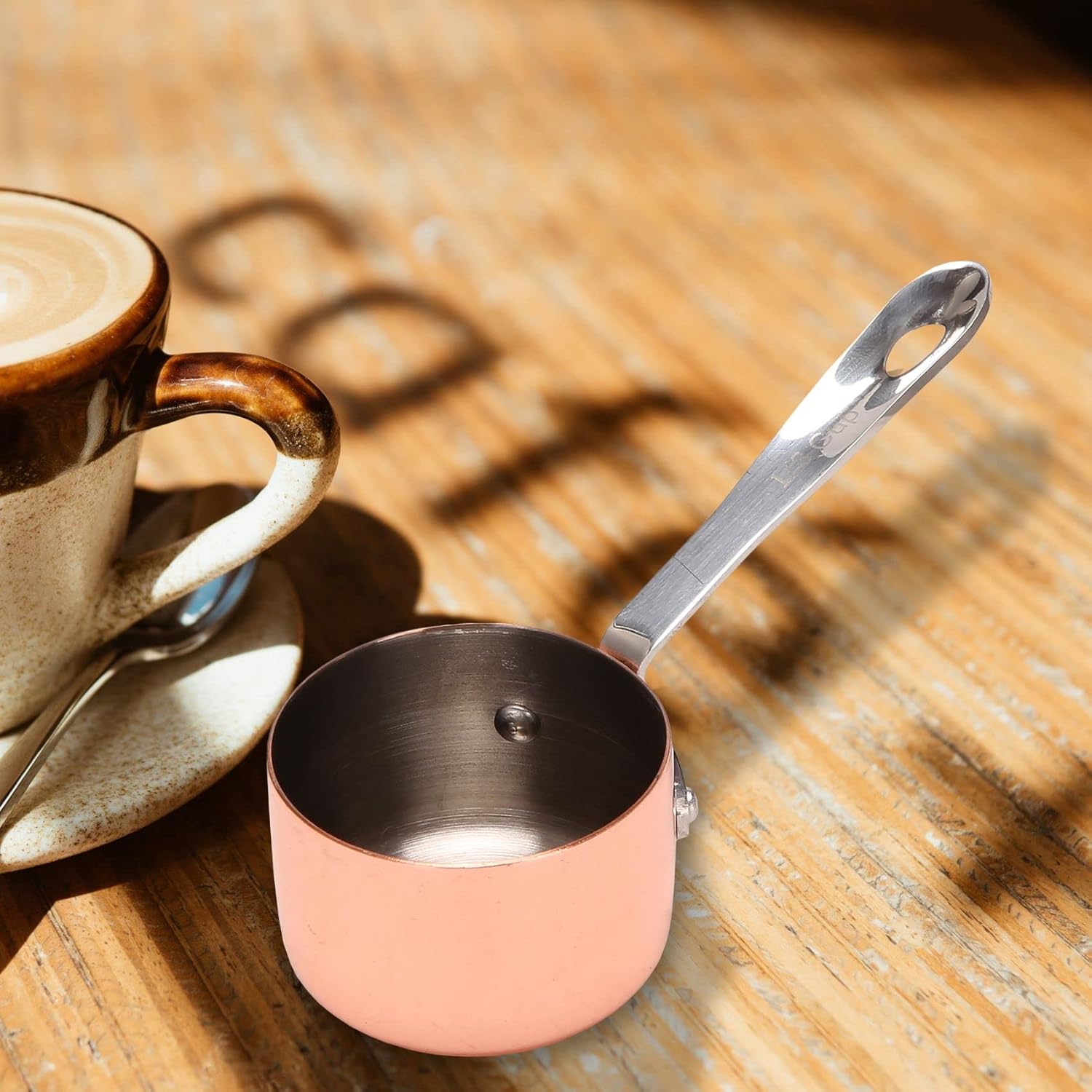 Hacbop Copper-Plated Gravy Boat and Sauce Cup - Western Restaurant Serving Pot for French Fries and Milk (3.8cm) - Image 5