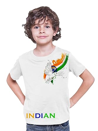 Independence Day/Republic Day India Pigeon Design T-Shirt for Kids, Boys, Girls, Unisex.