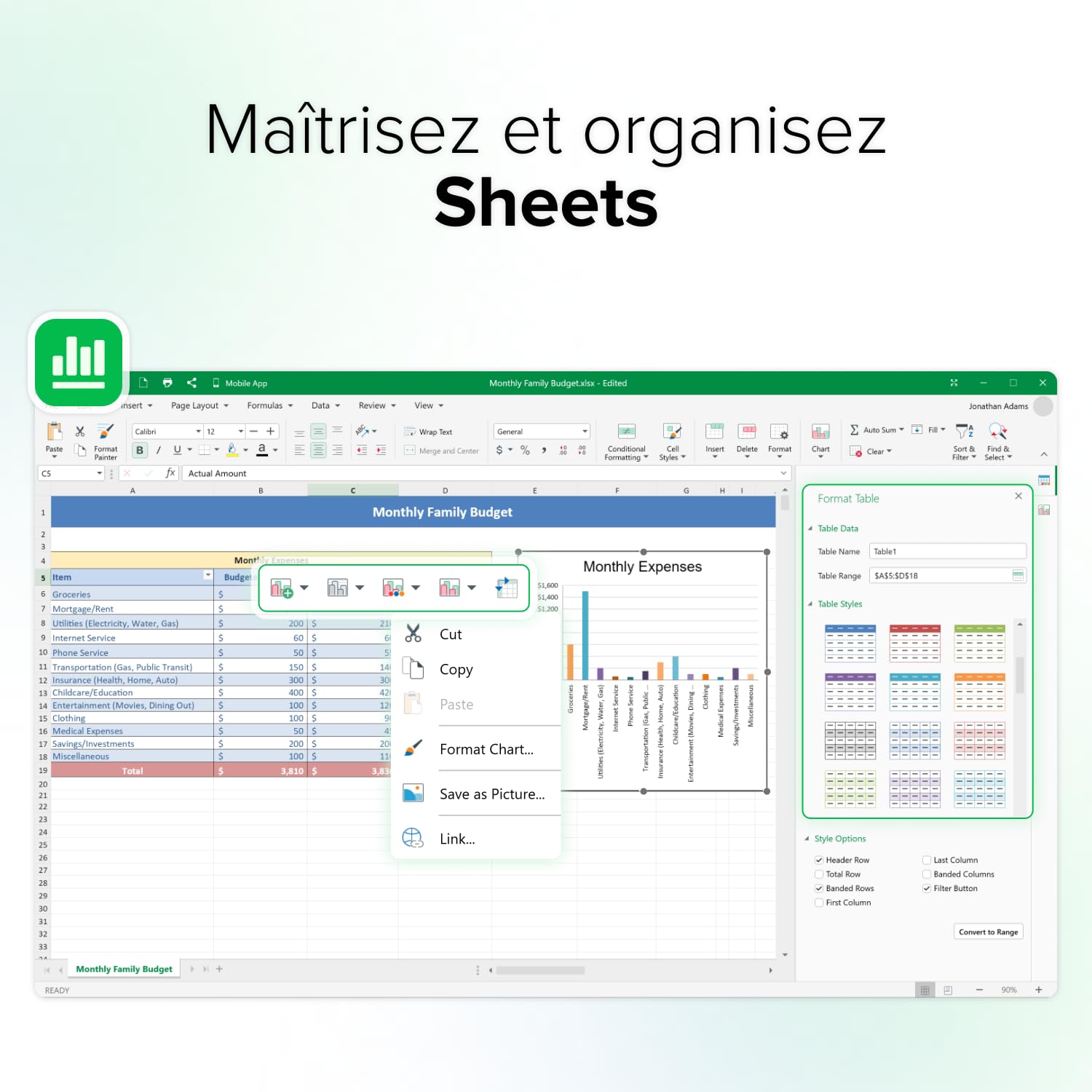 MobiOffice Suite de bureau 4 en 1 Licence Lifetime pour Windows Traitement de texte feuilles de calcul présentations messagerie lecteur PDF