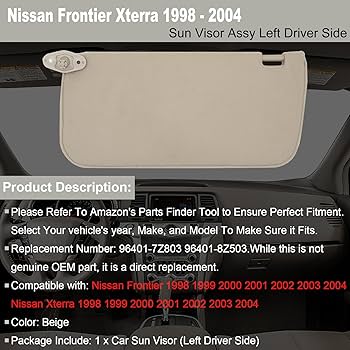 Amazon.com: NHILES Driver Left Side Sun Visor Replacement