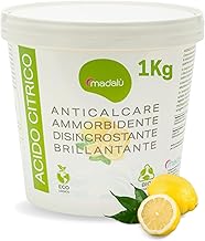 Citric Acid 1 kg, Softener, Anti-Limescale Conditioner, Shine, Pure and Versatile, for Natural and Sustainable Cleanings