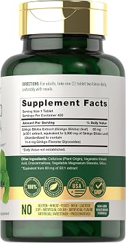 Carlyle Ginkgo Biloba | 400 Tablets