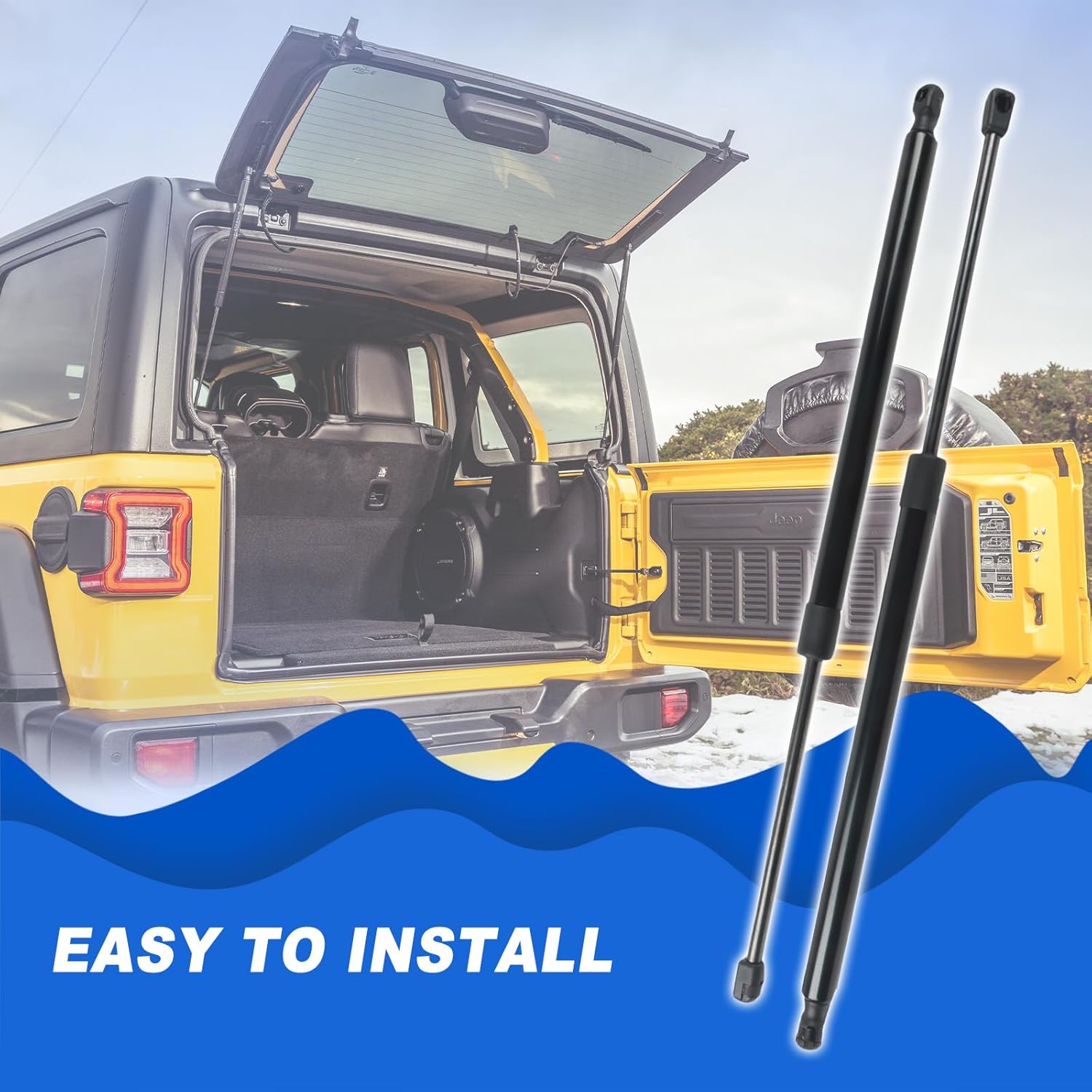 Rear Hatch Trunk Struts Fit for 2007-2014 Escalade ESV EXT Suburban Tahoe Yukon, Liftgate Shocks Replaces 15827433 15854712 20952718 PM1062 (Not The Rear Window), 2 Pcs