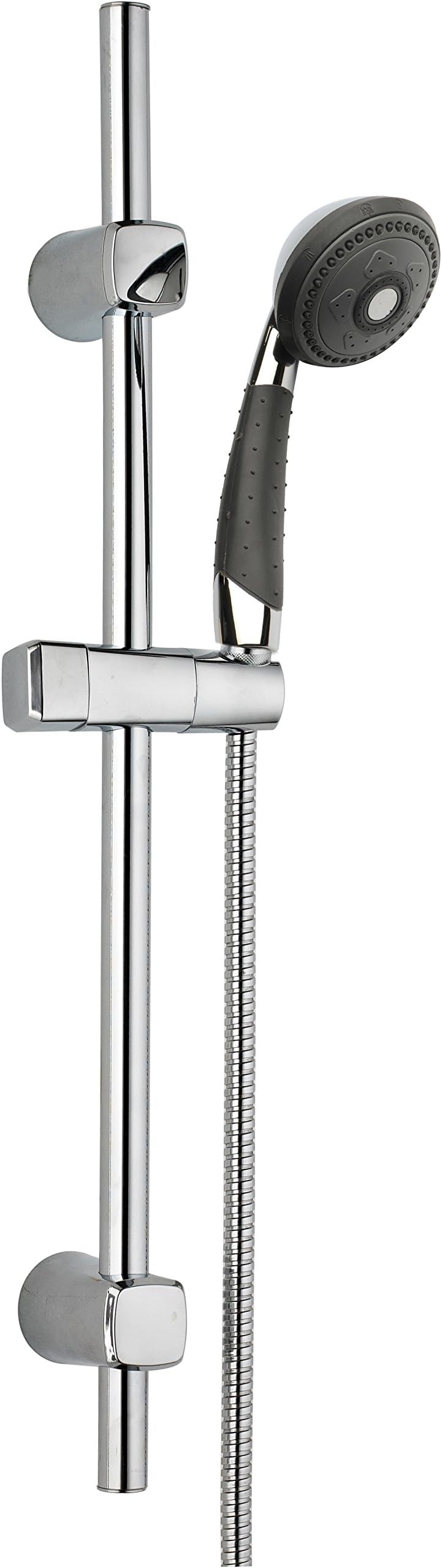 aquagrif 17313 °F1com0120 Shower Set, Black and Chrome