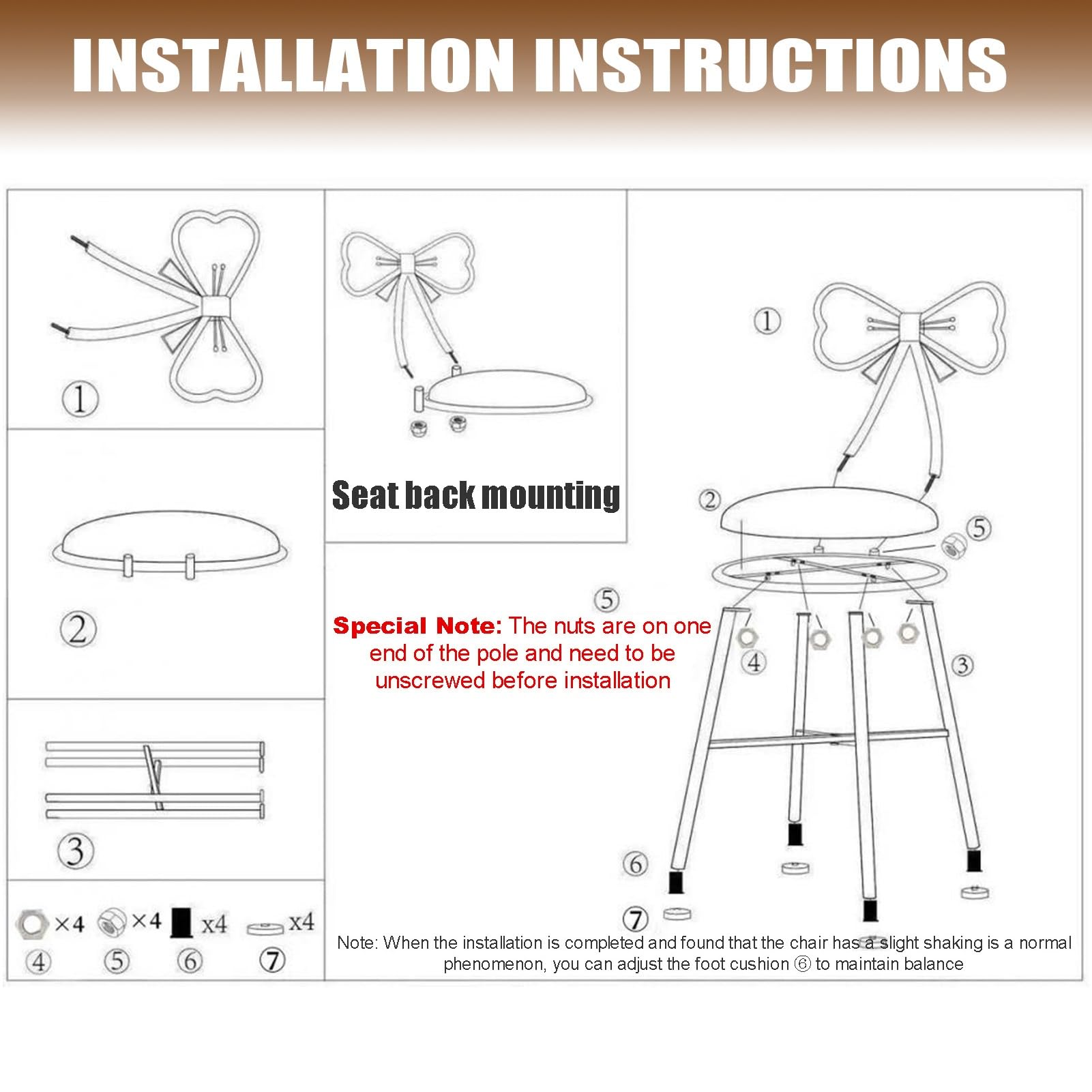 Silla de maquillaje con patas doradas, diseño de mariposa de metal rosa, cómoda silla de vestir para habitación de niñas o tienda de ropa