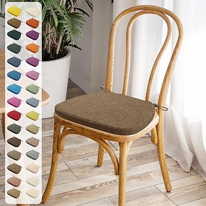 Amazon Co Jp Wyajmoo 1枚セット 椅子 クッション 座布団 イス クッション 厚い チェアパッド 43x42x33x5 Cm 滑り止め付き シートクッション キッチンダイニングチェアクッション ジッパー付きで 取り外し可能で洗える リネン生地 ホースシュークッション オフィス