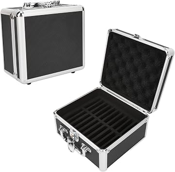 2.5 Inch Hard Drive Storage Box with Security Lock, 20 Bays External Hard Disk Carrying Case, Convenient Handle