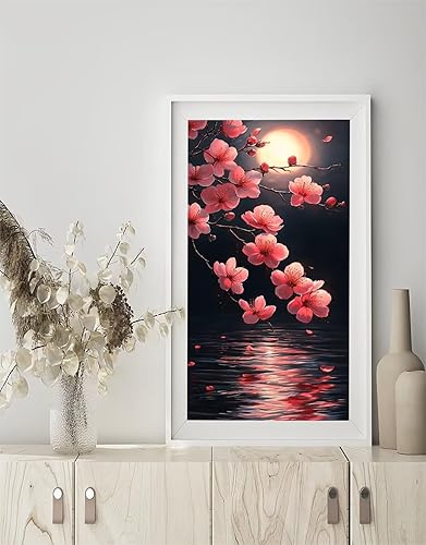 Miniatura 3 de Flower Diamond Art Moon Diamond Painting Kits for Adults, 5D Round Full Drill Gem Art and Crafts for Adults Beginners, DIY Embroidery Crystal