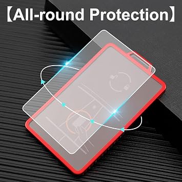 2PCS Key Card Holder for Tesla Model 3 Model Y TPU Key Holder with Keyring for Tesla, Black