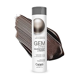 Celeb Luxury Gem Lites Brown Tahitian Pearl Colorditioner, Color Depositing Conditioner with Bondfix Bond Rebuilder, Semi Permanent Hair Colour Glaze, Removes Unwanted Warmth in Brunettes