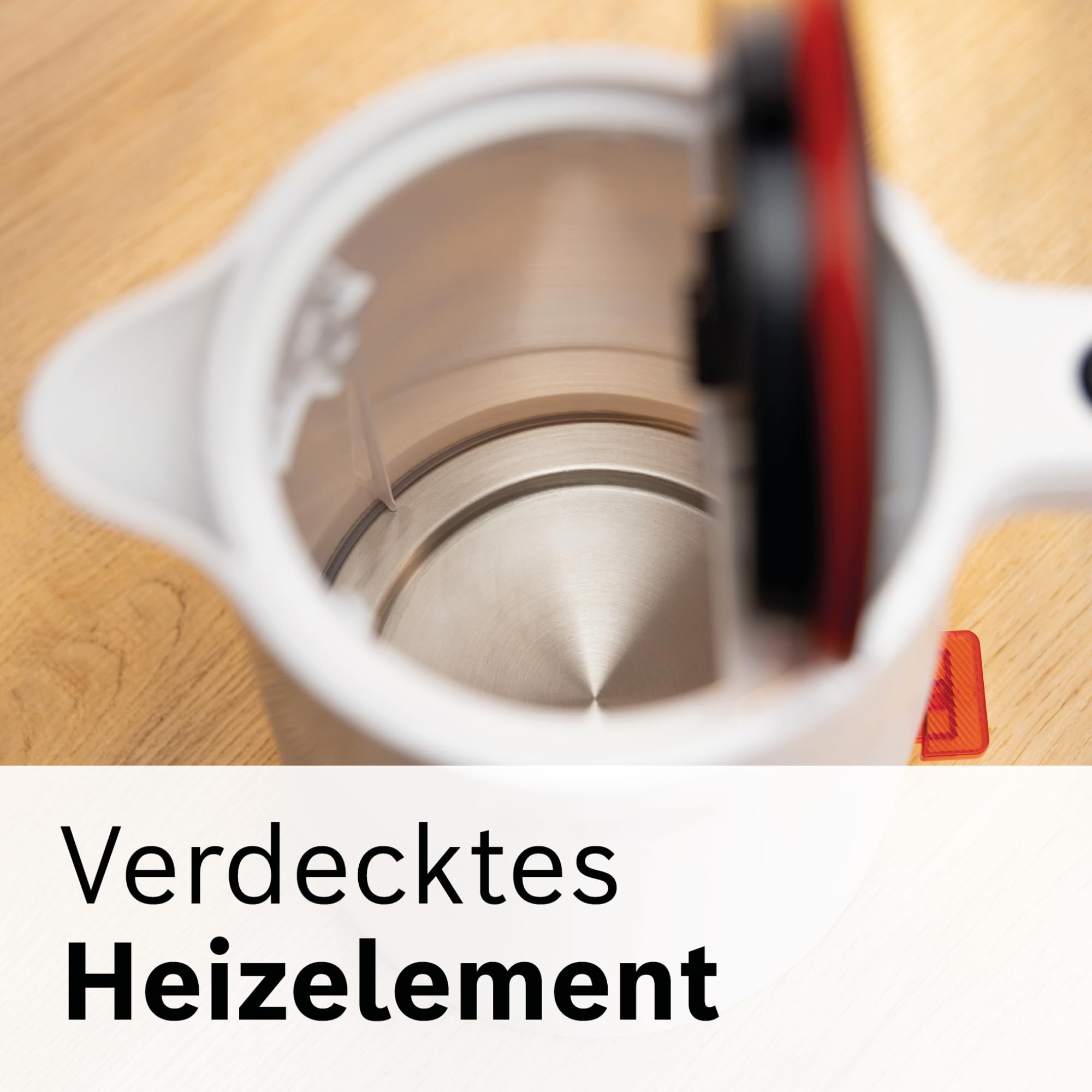 Bosch kabelloser Wasserkocher MyMoment TWK2M161, Abschaltautomatik, Überhitzungsschutz, Tassenanzeige, entnehmbarer Kalkfilter, Trockengehschutz, Dampfstopp-Automatik, 1,7 L, 2400 W, Weiß matt