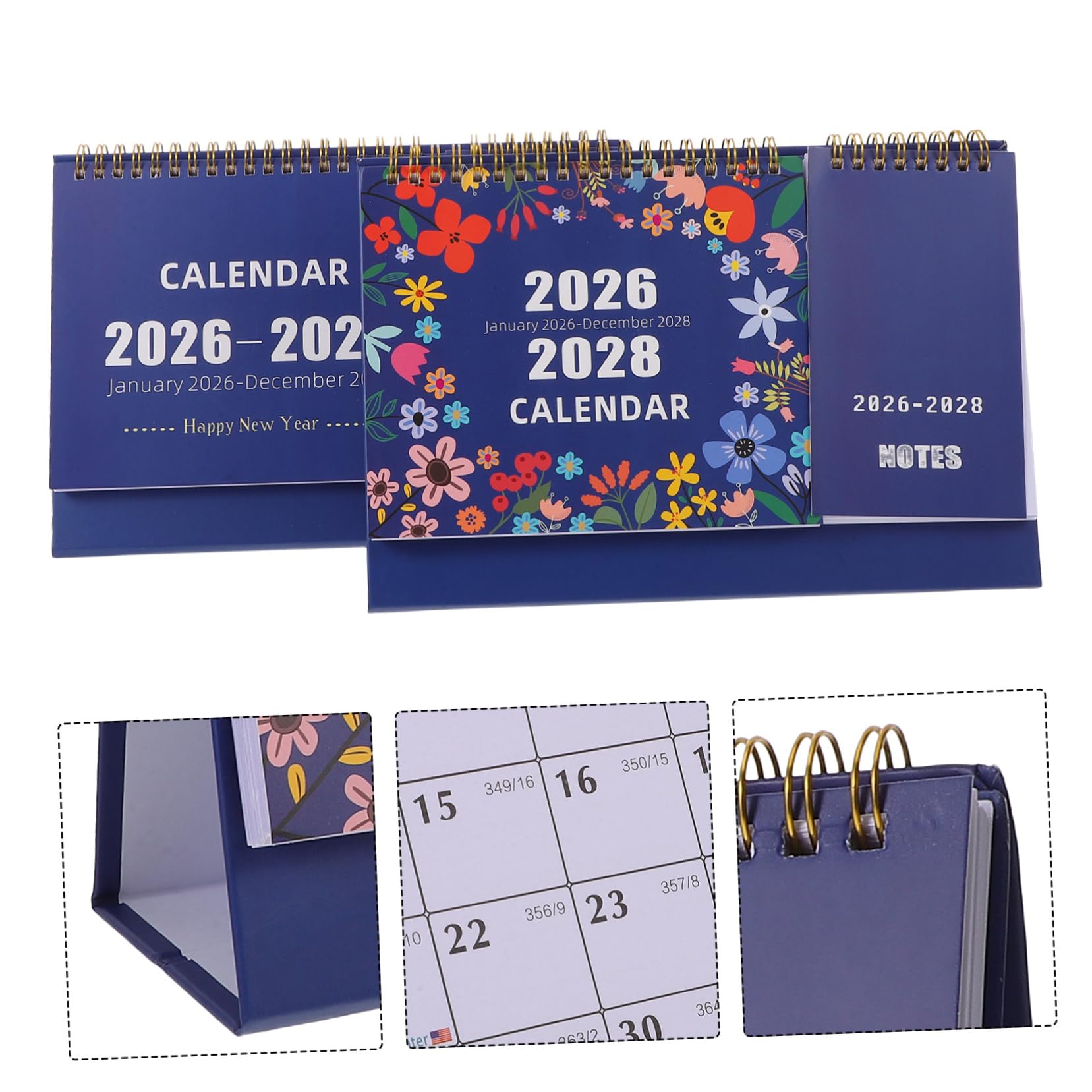 GALPADA 2piezas Calendario De Escritorio De Unidades Planificador Mensual Para Oficina y Estudio Agenda Diaria De Calendario De Escritorio