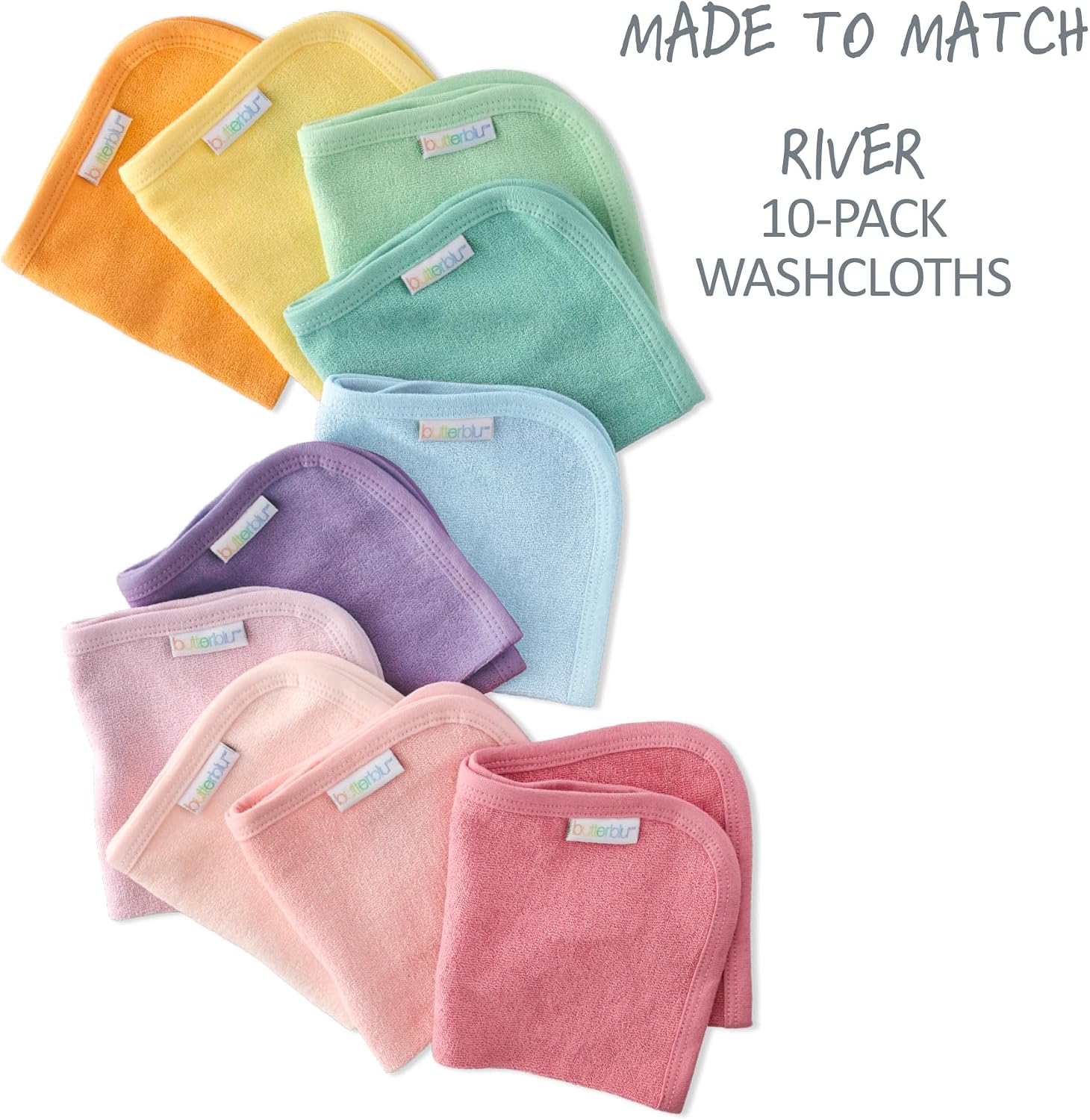 Butterblu Harper - 100% Organic Cotton Hooded Towels in Soft and Absorbent Baby Terry, 3-Pack, Pink, One Size