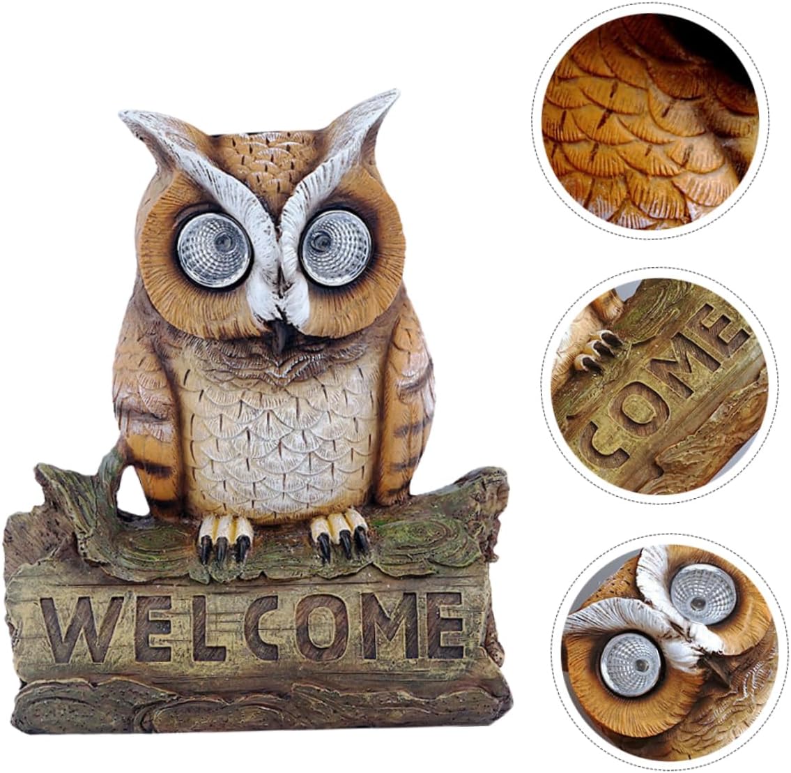 POPETPOP 1pc Garden Owl-Shaped Solar Lamp Decorative Wall Ornament for Outdoor Landscape Craft for Home and Garden Decor Housewarming