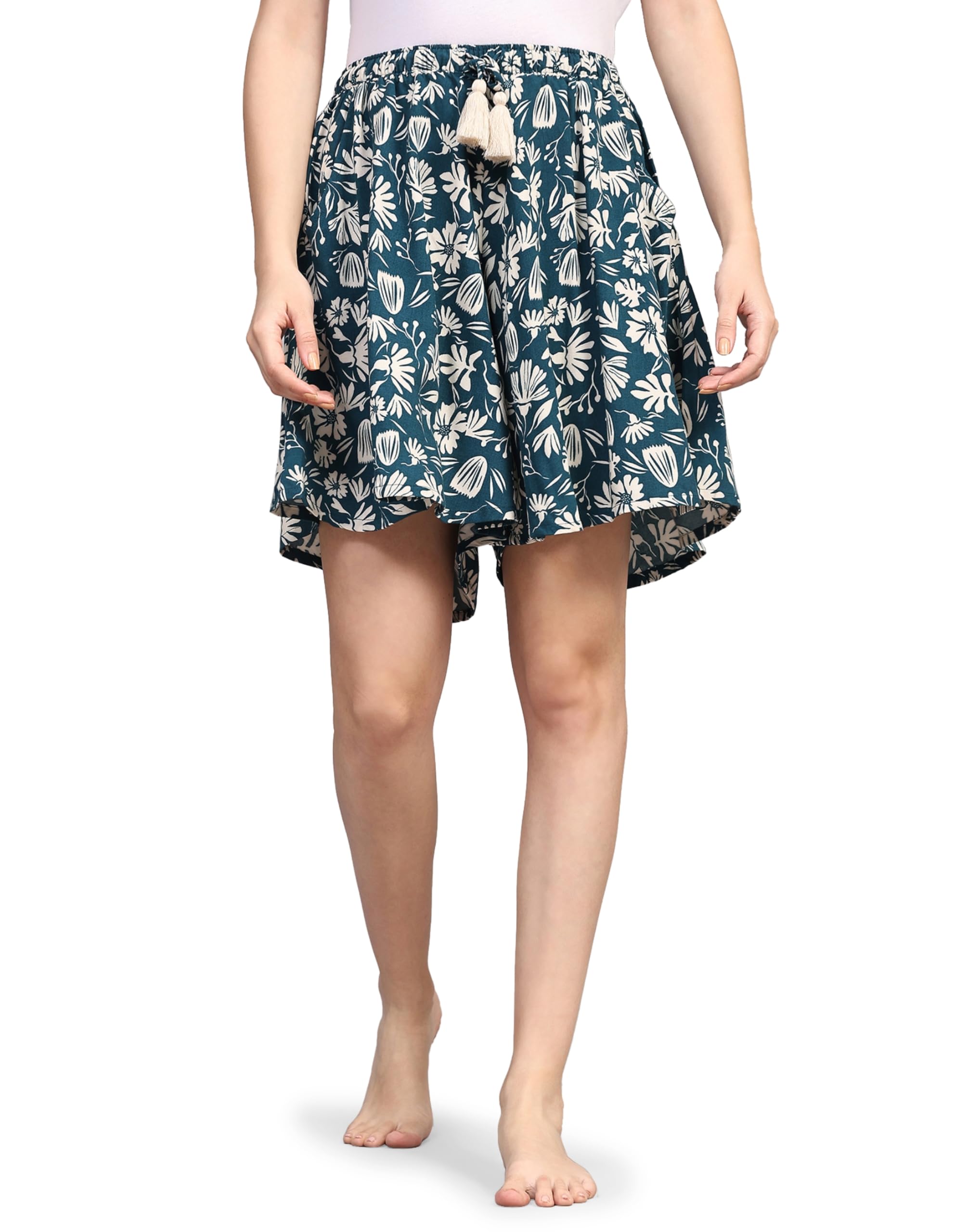 Women's Viscose Printed Culotte Shorts