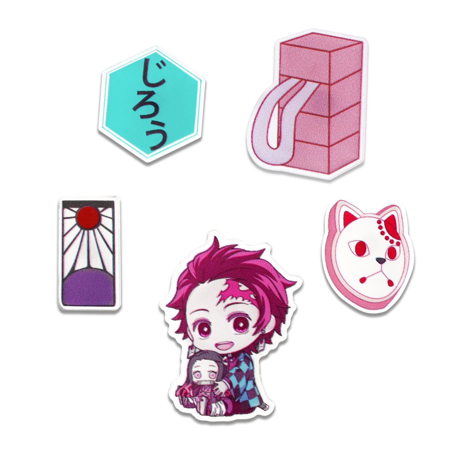 Buy Anime Demon Slayer Brooch Pins Tanjiro Nezuko Zenitsu Inosuke Enamel Lapel Pin Backpack