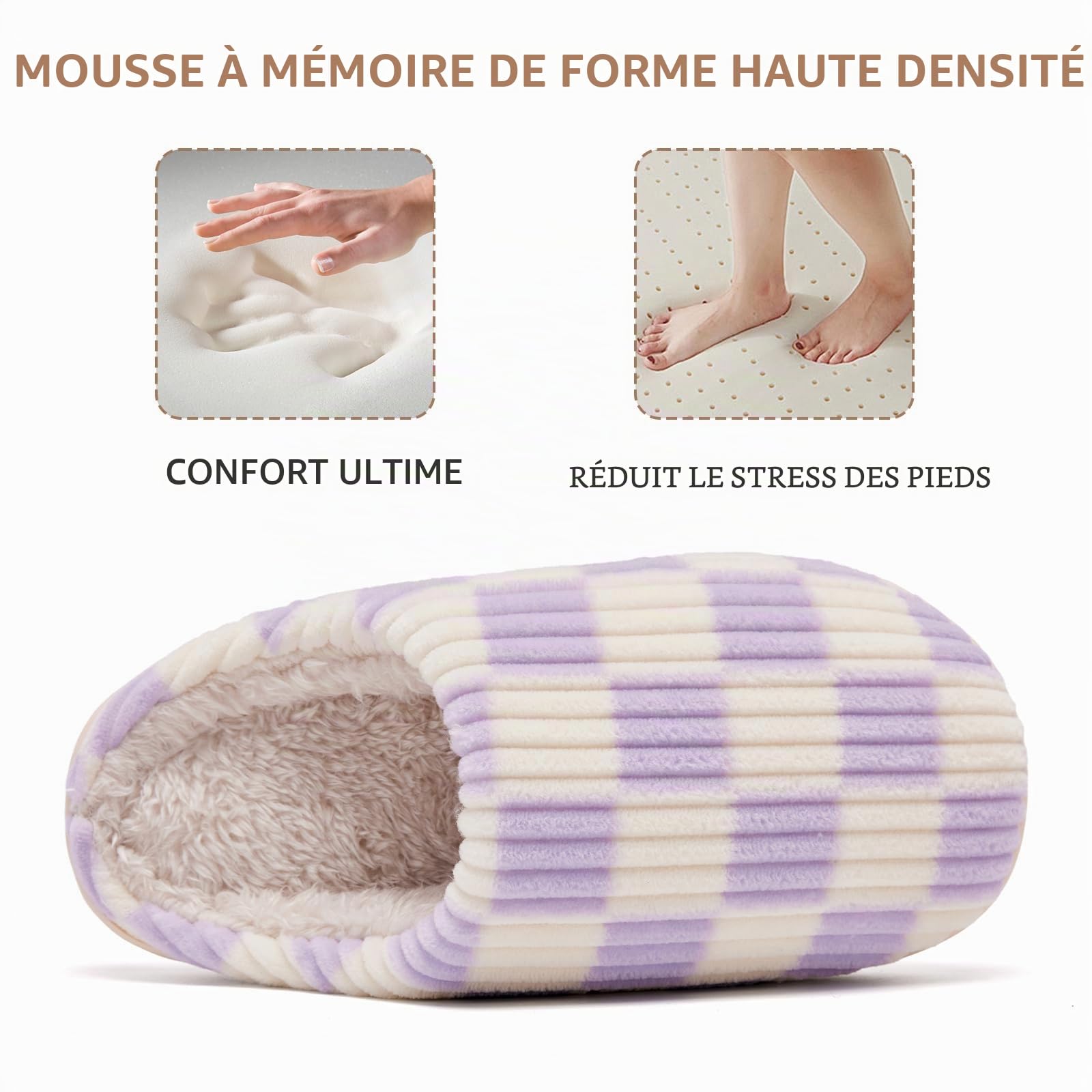 Guyarns Chaussons Enfant Fille Garçon,Pantoufles Enfant Fille Hiver Chaudes Mémoire de Forme Chaussons Caoutchouc Antidérapantes Intérieur Extérieur