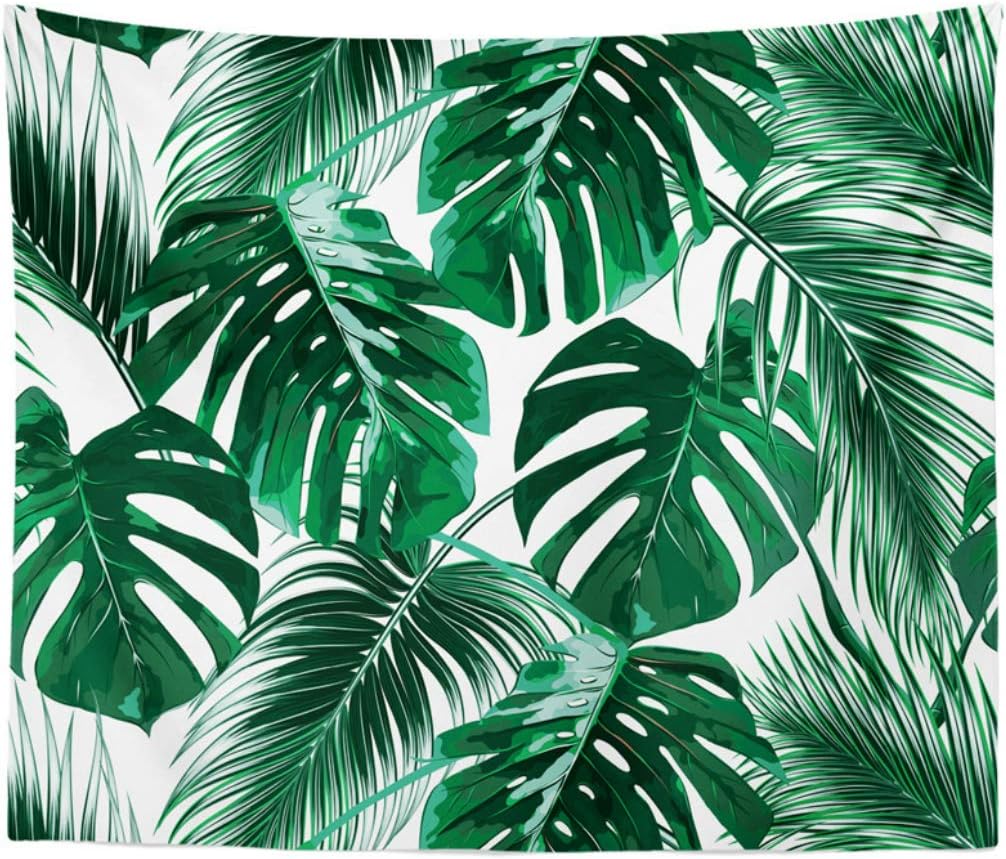 Amazon Co Jp Nd インテリア タペストリー モンステラ おしゃれ ボタニカル 植物 葉っぱ 大きい 癒し 部屋 飾り 景色 背景布 インテリア 布 テレワーク 背景 デザイン4 ホーム キッチン