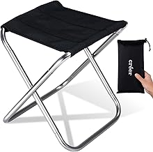 [Lightweight and Compact] Créer Folding Chair, 4 Colors to Choose from, Portable Outdoor Chair (Silver)